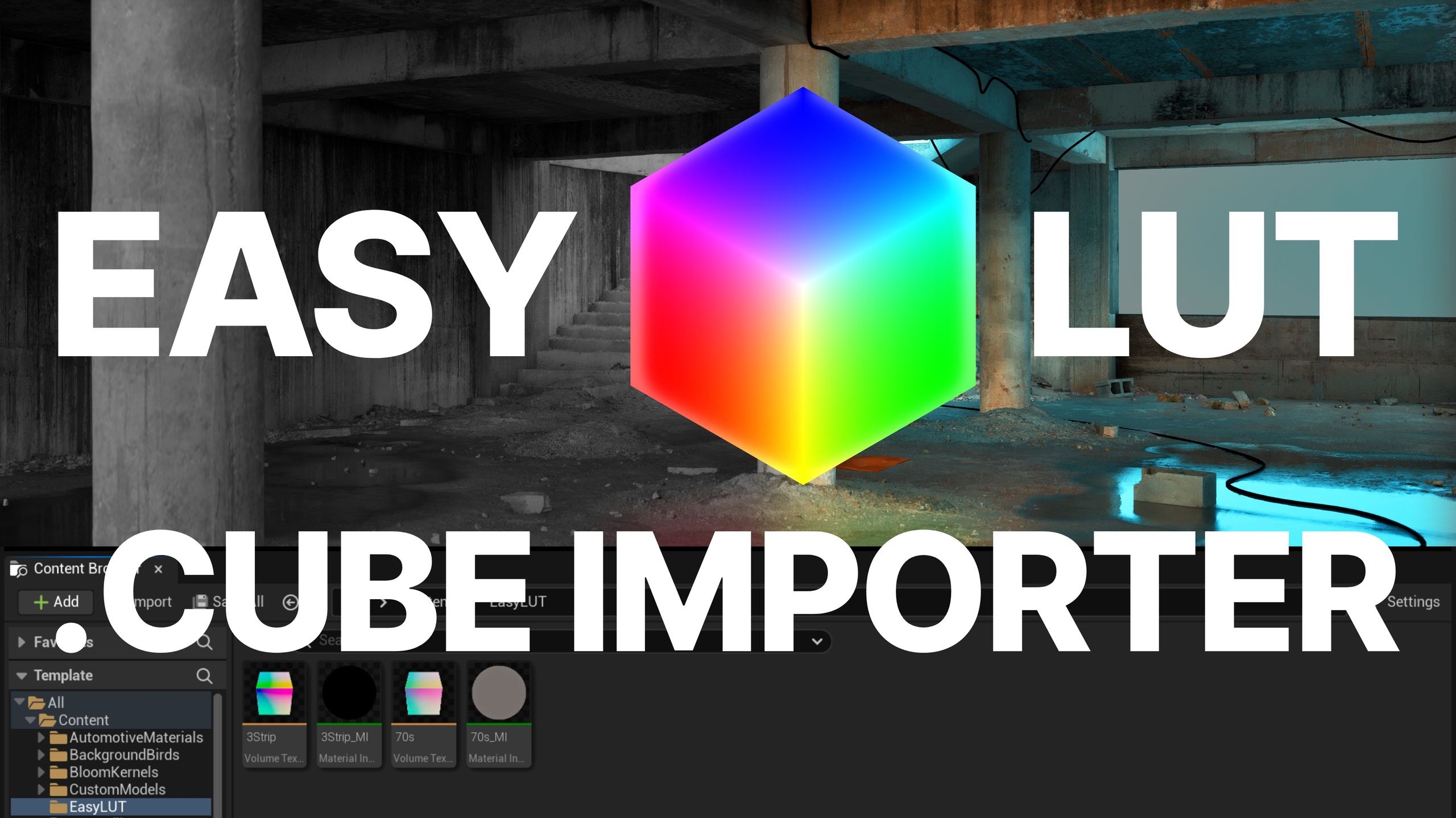 Media 1 for listing EasyLUT - Color Grading LUT Importer for .CUBE, .LUT, .3DL Drag & Drop