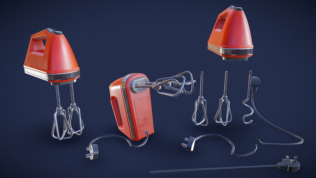 Media 1 for listing Stylized Hand Mixer - Game Ready