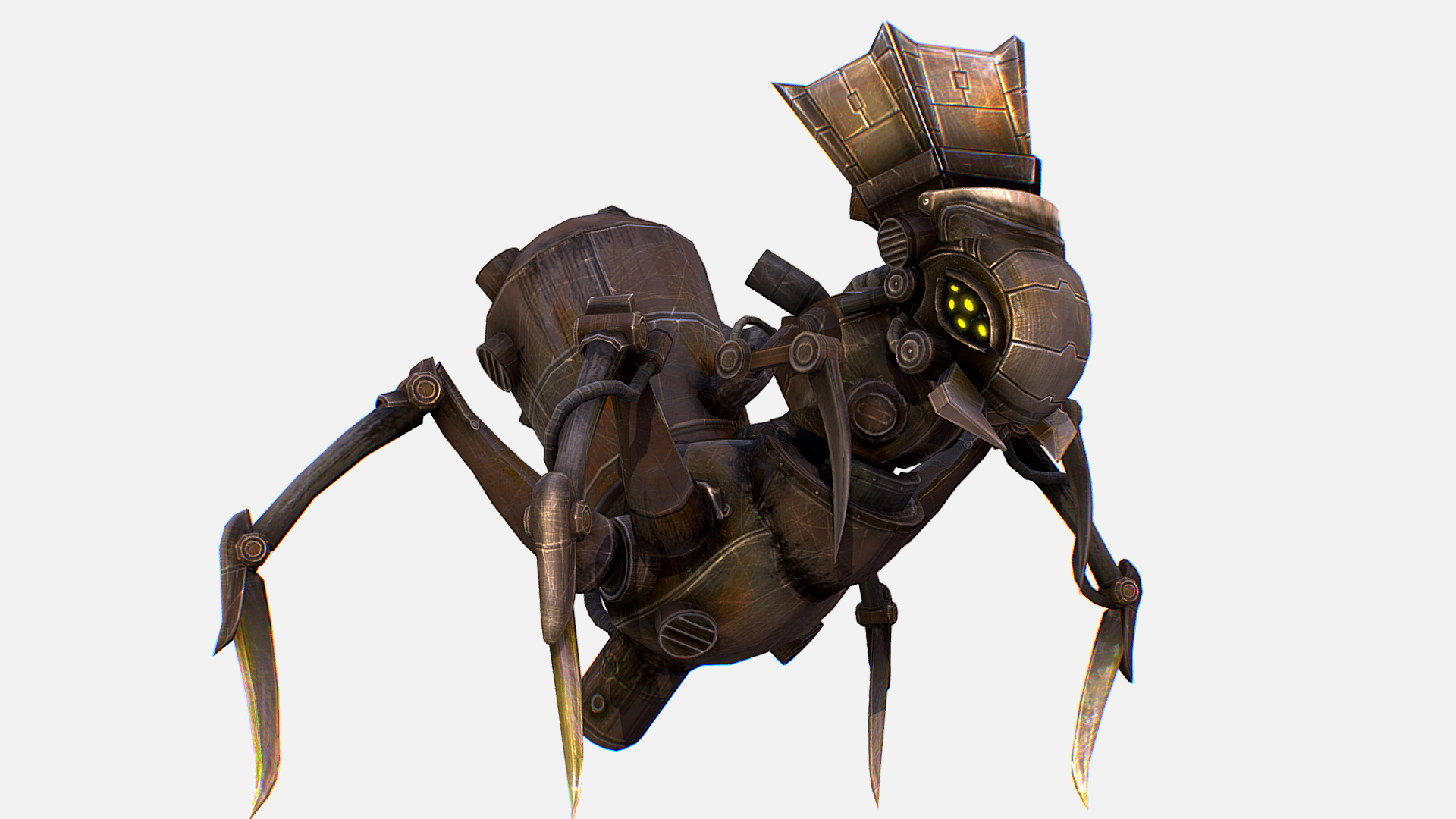 Insect Robot Creature - Mechanical Crab Enemy - Steampunk Rusty ...