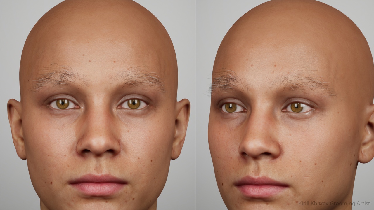 Media 1 for listing Aged Sparse Eyebrows Groom for MetaHuman