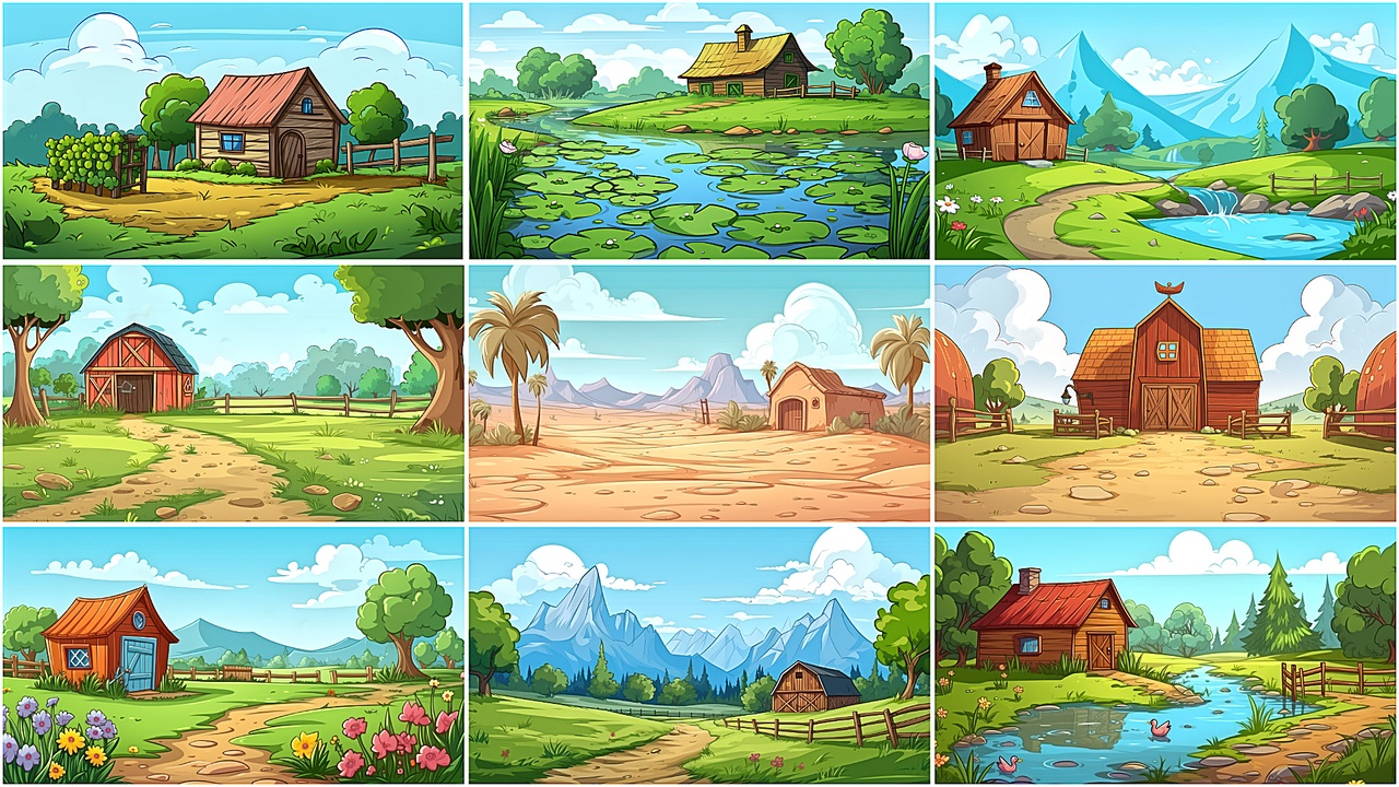 Media 1 for listing BACKGROUND - Cartoon Barn 2