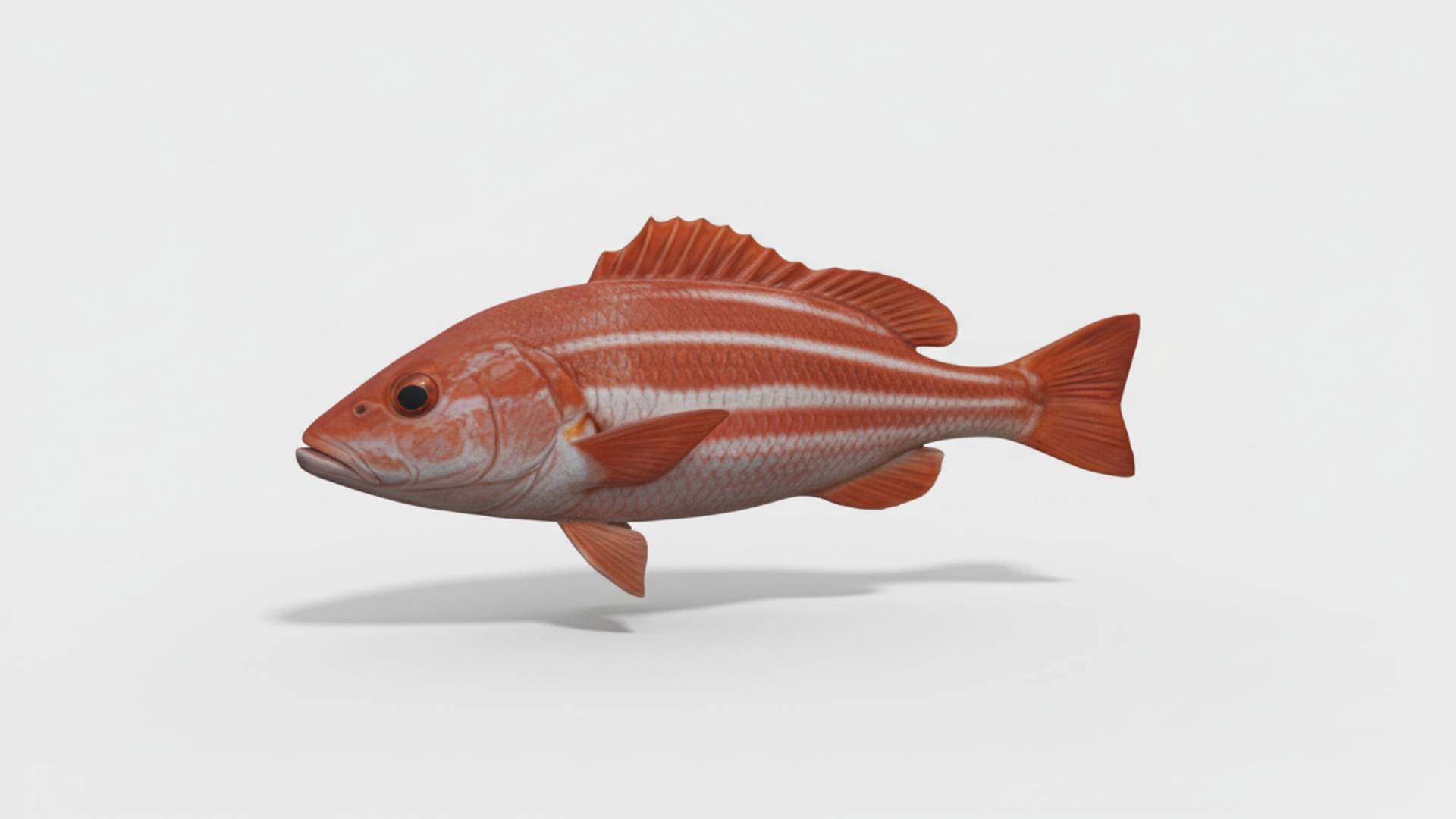 Crimson Reds Fish Crimson Snapper Fish Model (Lutjanus erythropterus) (With LOD) | Fab