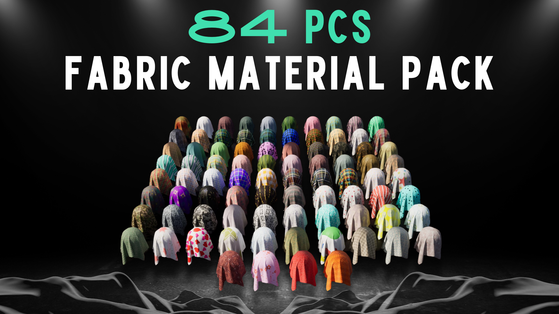 84 Pcs Fabric Material Pack V3 / 4K Bundle Texture | Fab