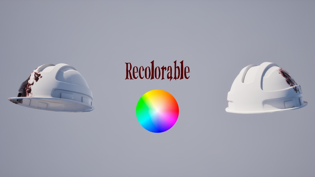 Media 1 for listing Recolorable Clean/Bloody 3D Worker hat Metahuman