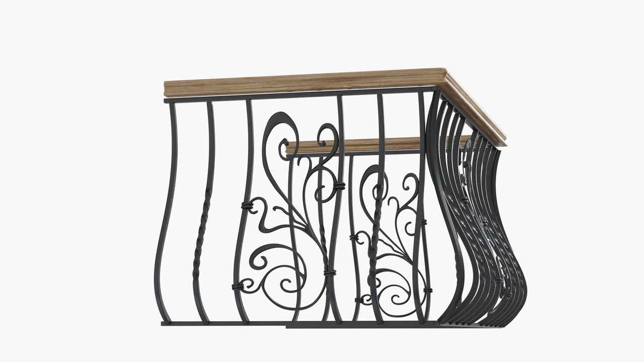Media 1 for listing metal forged balcony railing