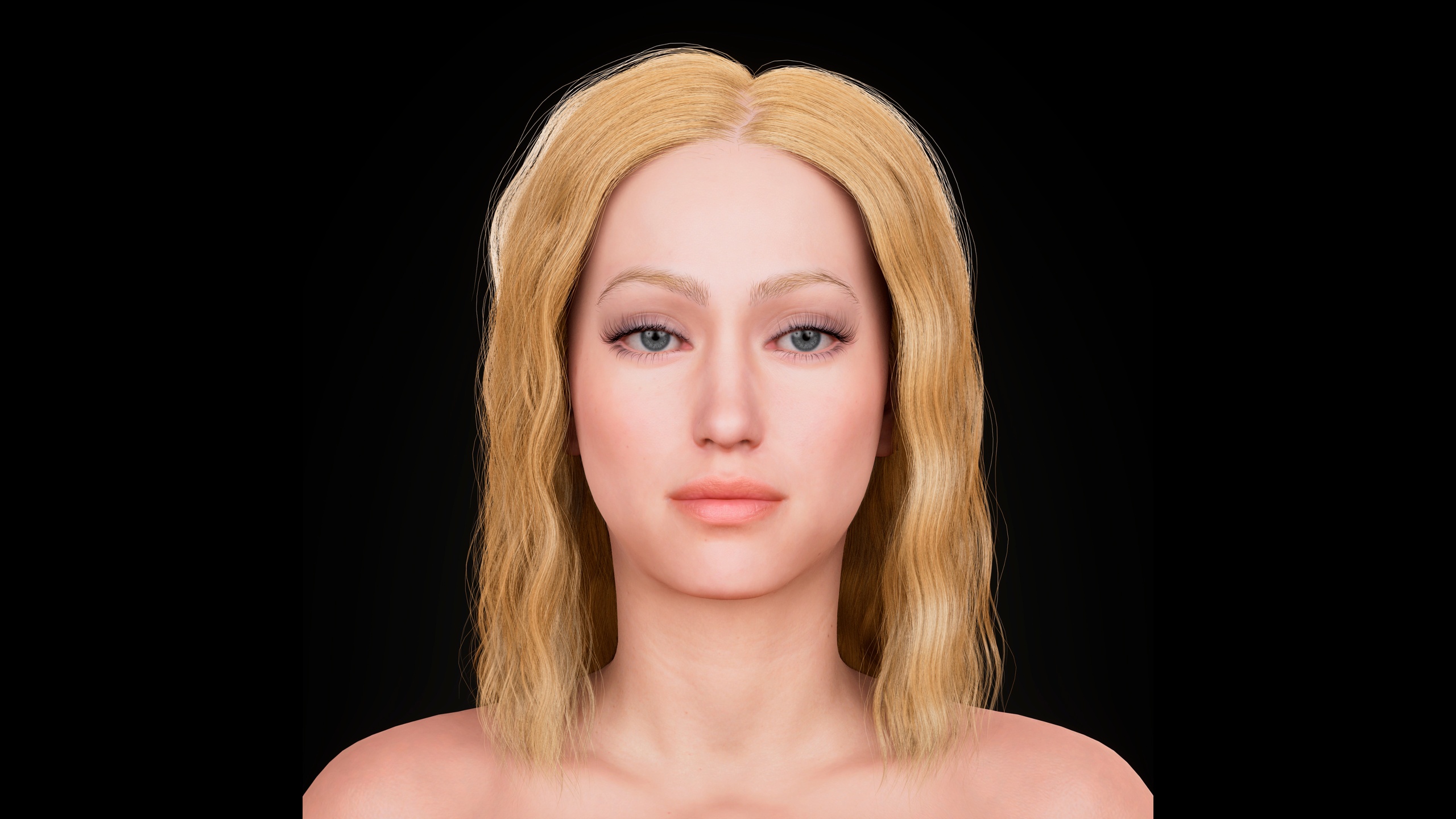 Media 1 for listing Long Wavy Bob - MetaHuman Hair Groom