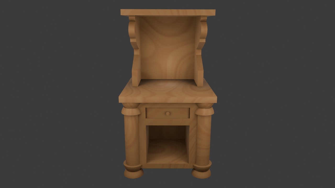 Media 1 for listing Wood bookcase with a drawer