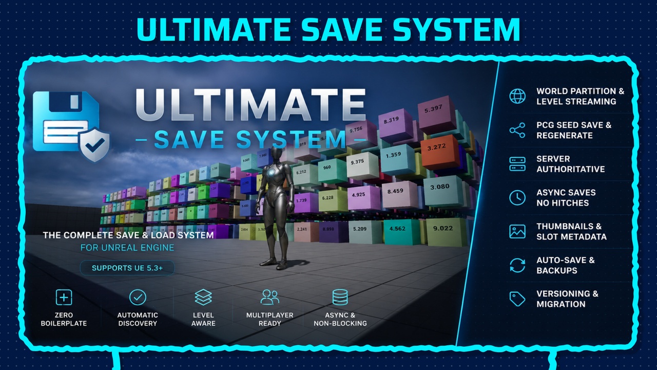 Media 1 for listing Ultimate Save System - Multiplayer Save & Load, Autosave, Large Worlds