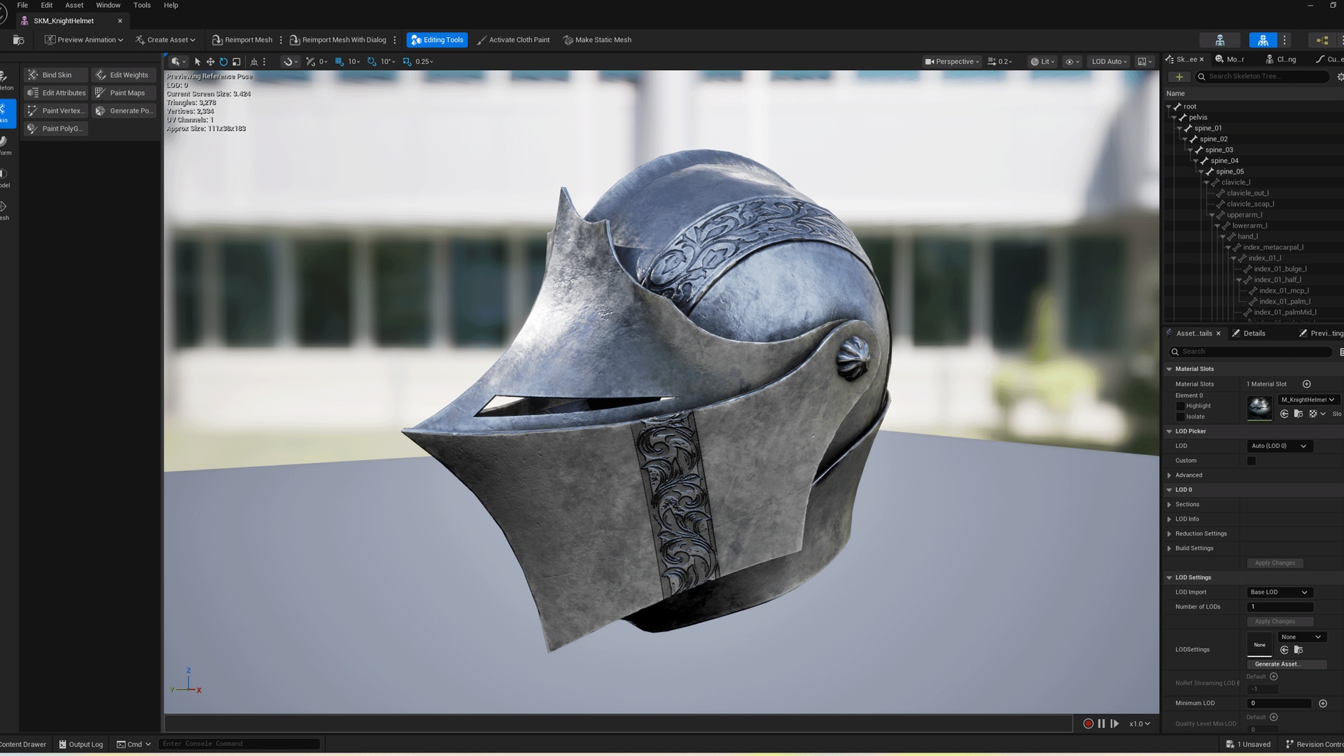 Media 1 for listing Knight Helmet Metahuman