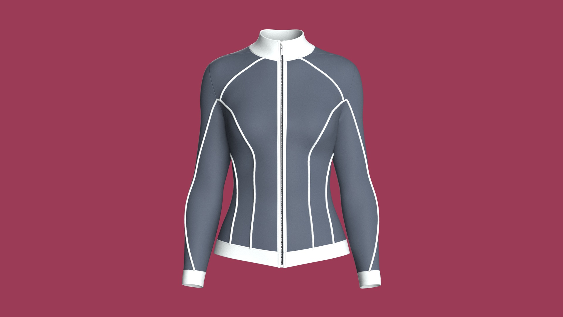 Media 1 for listing Girls Track Jacket With White Piping | High Poly