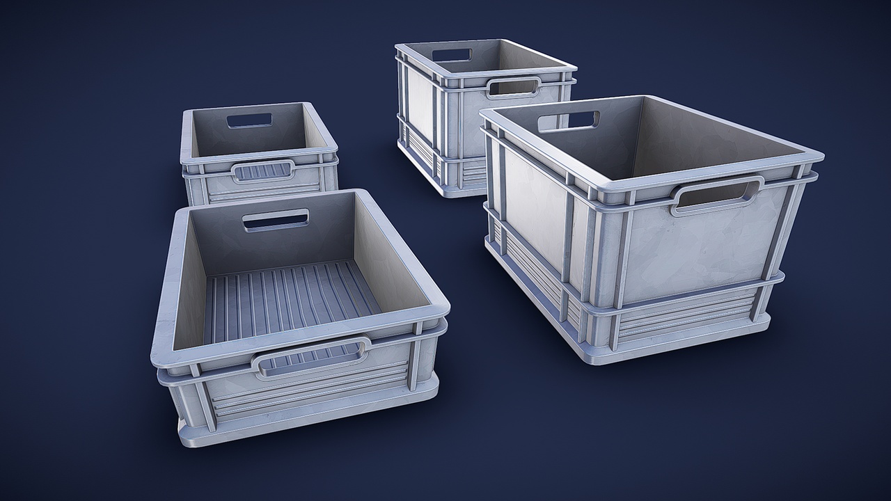 Media 1 for listing Stylized Plastic Crate - Game Ready