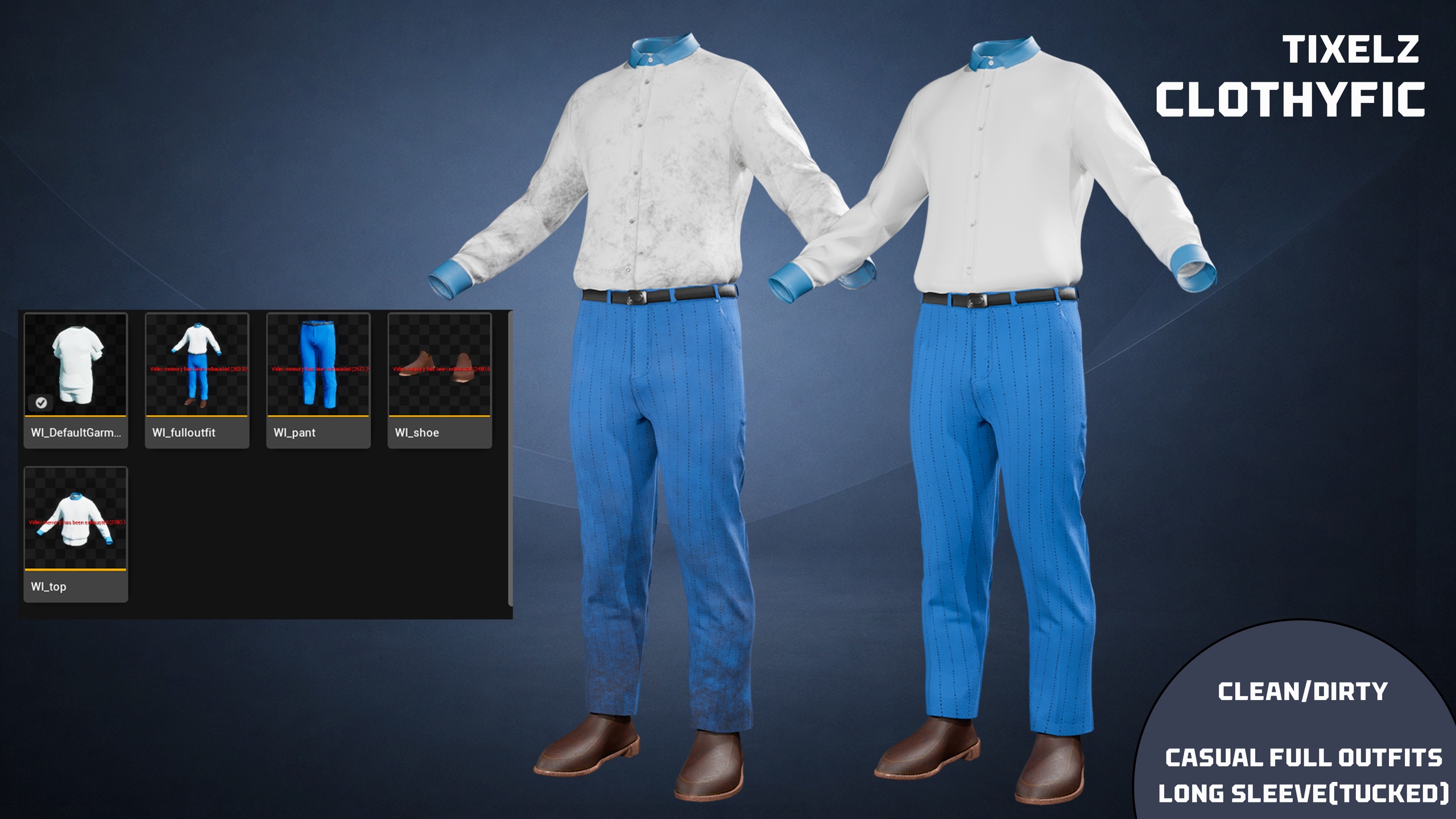 Media 1 for listing t-shirt long sleeve (tucked) +pant+shoe - clothyfic casual outfit 3