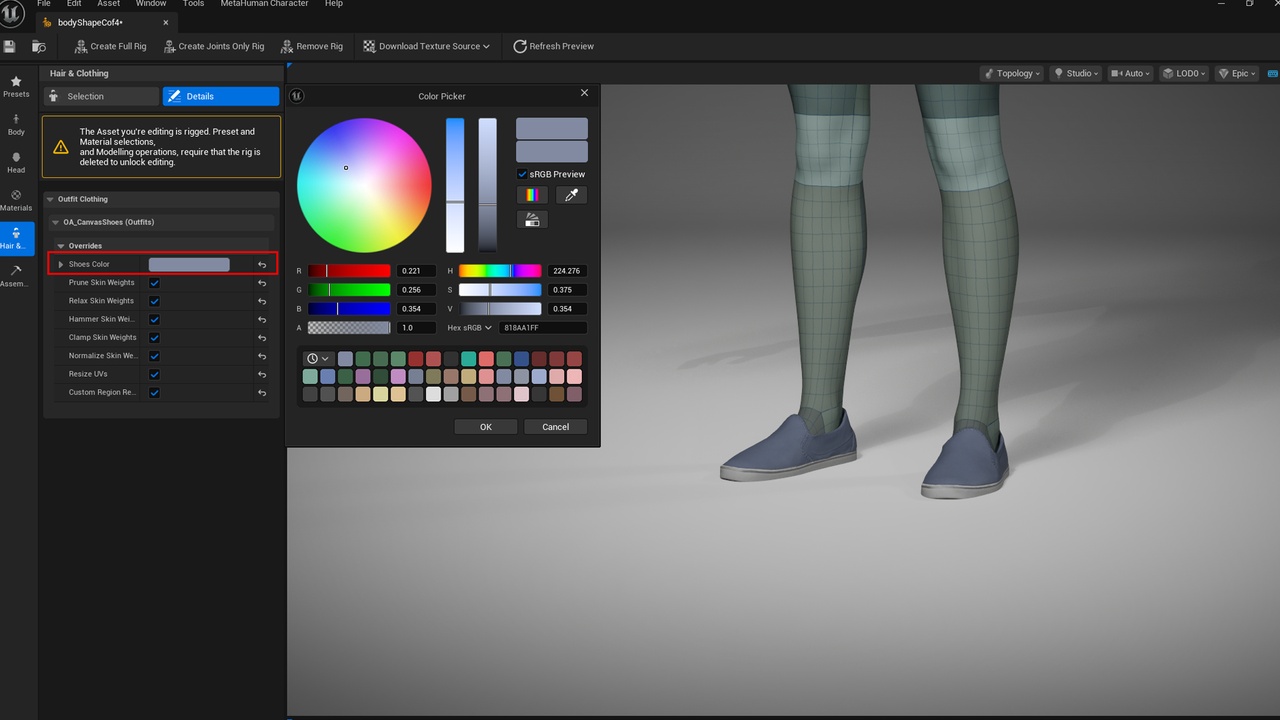 Media 1 for listing Slip-On Canvas Shoes - Metahuman Sneakers - Parametric PBR Footwear