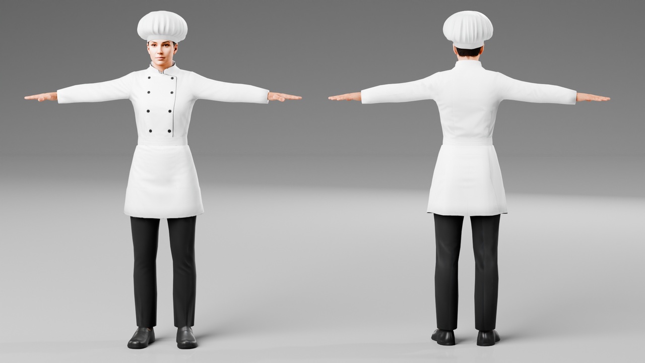 Media 1 for listing Female Chef - Game Ready