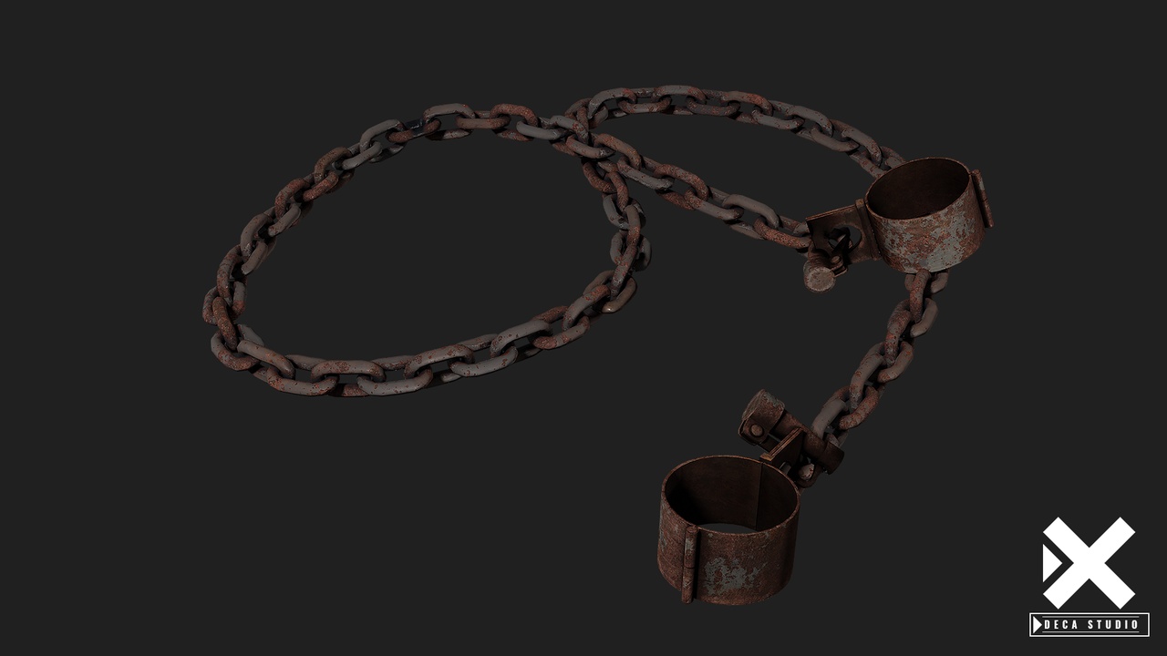Media 1 for listing Medieval Iron Leg Irons & Chain