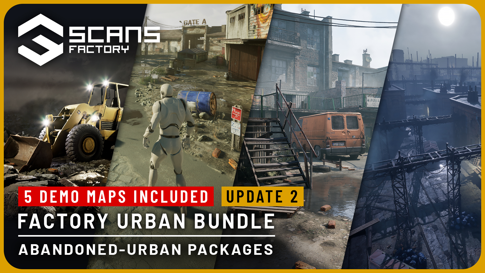 [BUNDLE] Factory Abandoned District 3in1 + Extra map | Fab