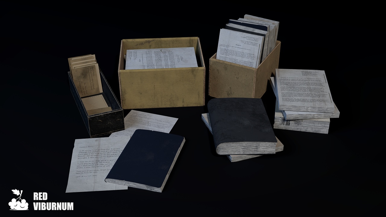 Medium 1 für Eintrag Papers and Boxes – Game Ready Asset Pack