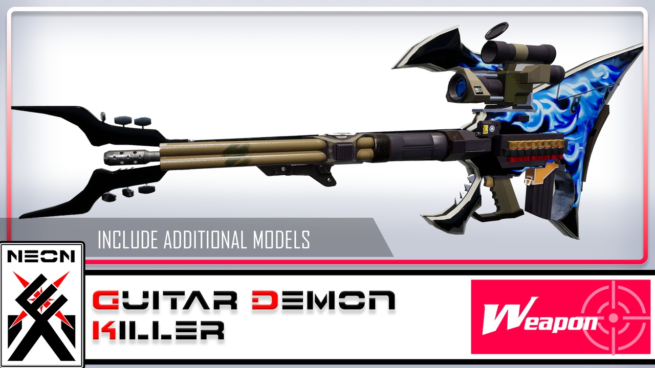 NEON WEX - Weapon Guitar Demon Killer + Guitar and Jukebox Neon ilanı için 1. medya