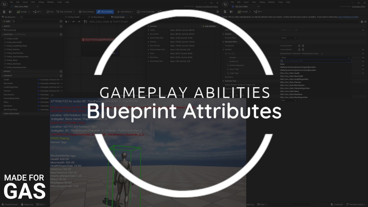 Media 1 for listing Gameplay Blueprint Attributes