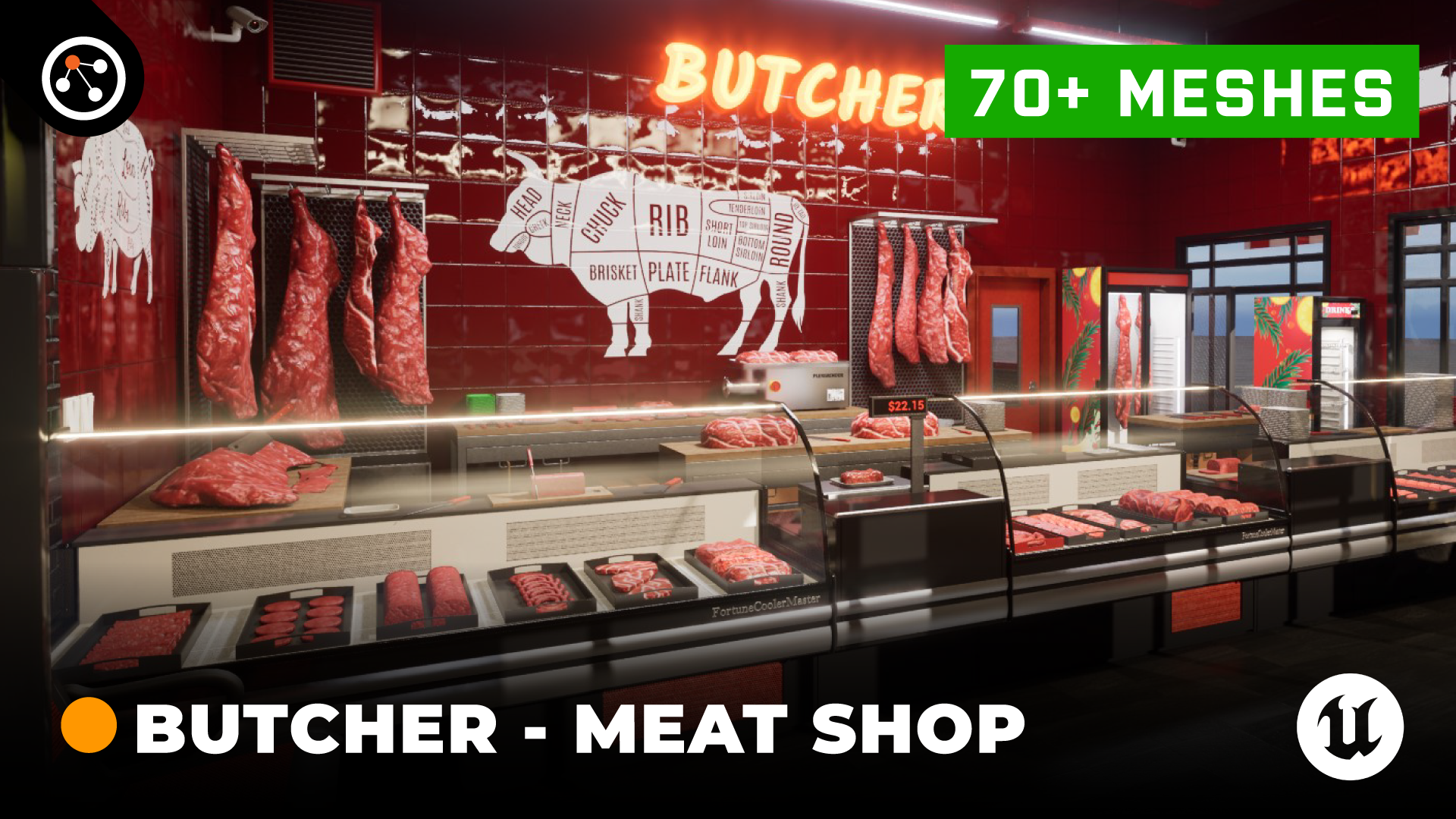 BUTCHER SHOP - MEAT MARKET - UE5 | Fab