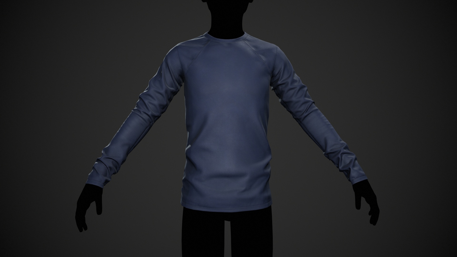 Media 1 for listing Blue Long Sleeve T-Shirt