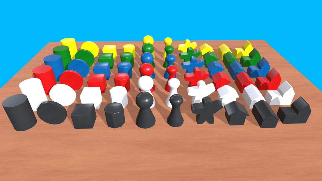 Media 1 for listing playing piece set for board games