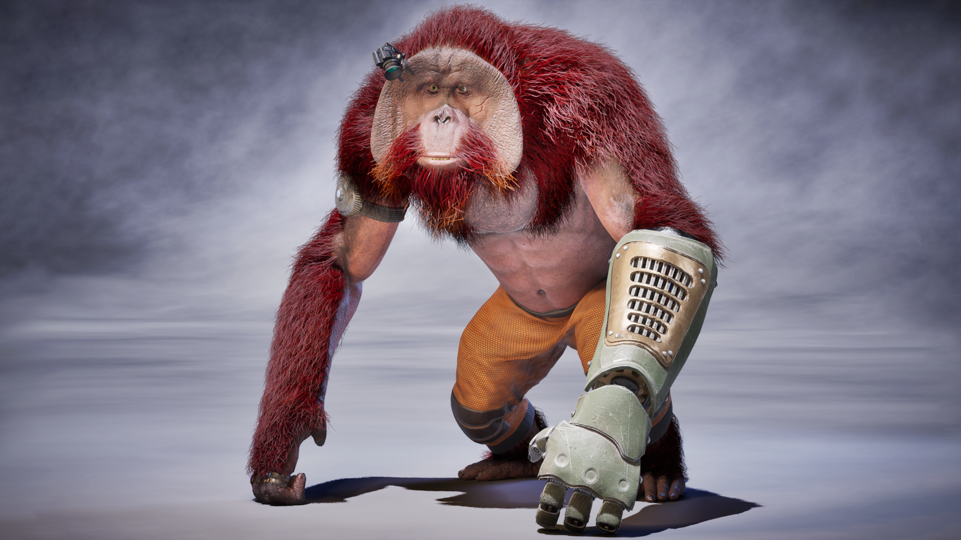 Sci-Fi Cyborg Ape | Fab