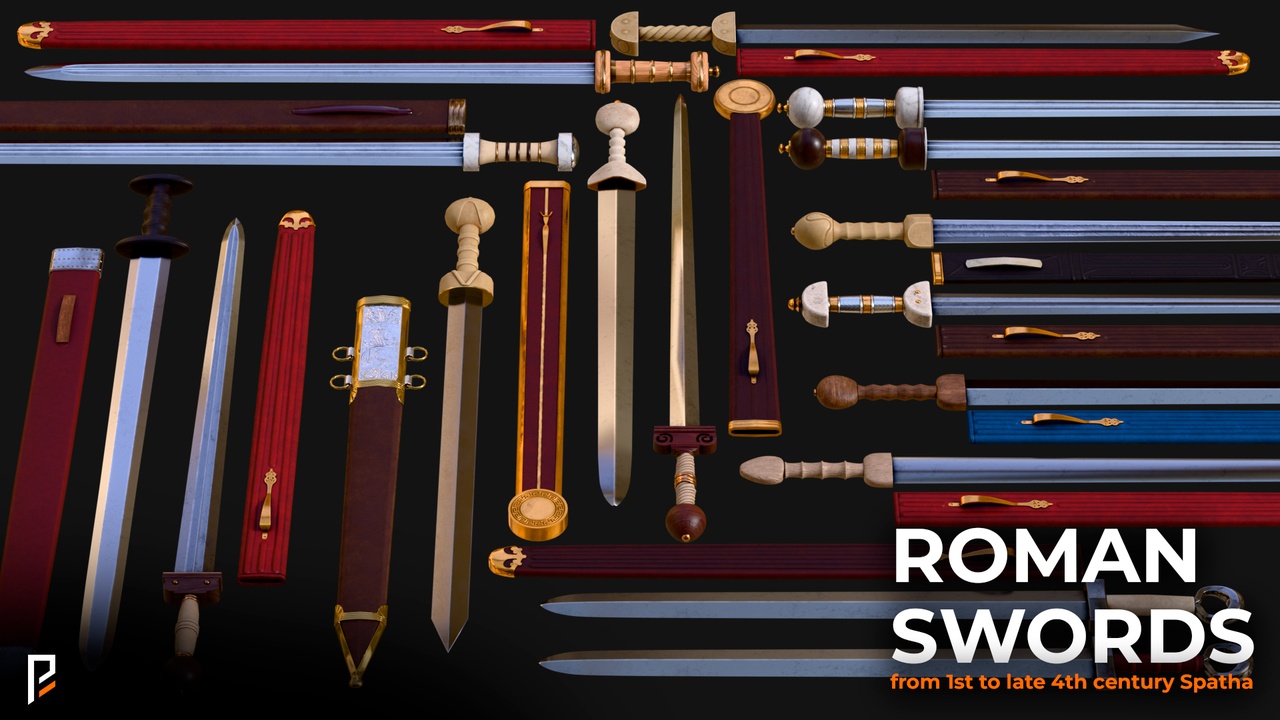Media 1 for listing Spatha - Roman Swords Bundle – Game Ready – PBR