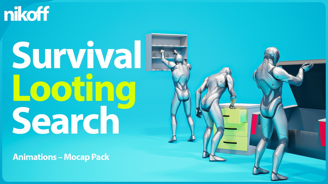Media 1 for listing Survival Looting & Search Animations – Mocap Pack