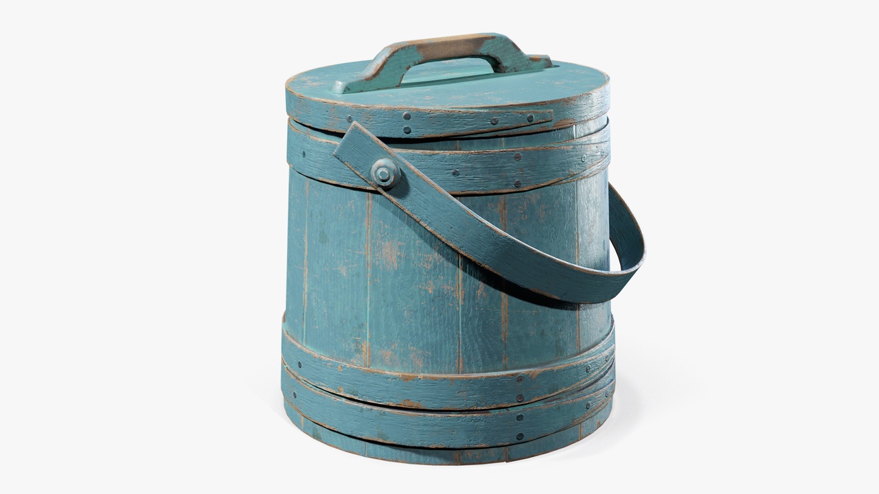 Media 1 for listing Firkin Wooden Painted