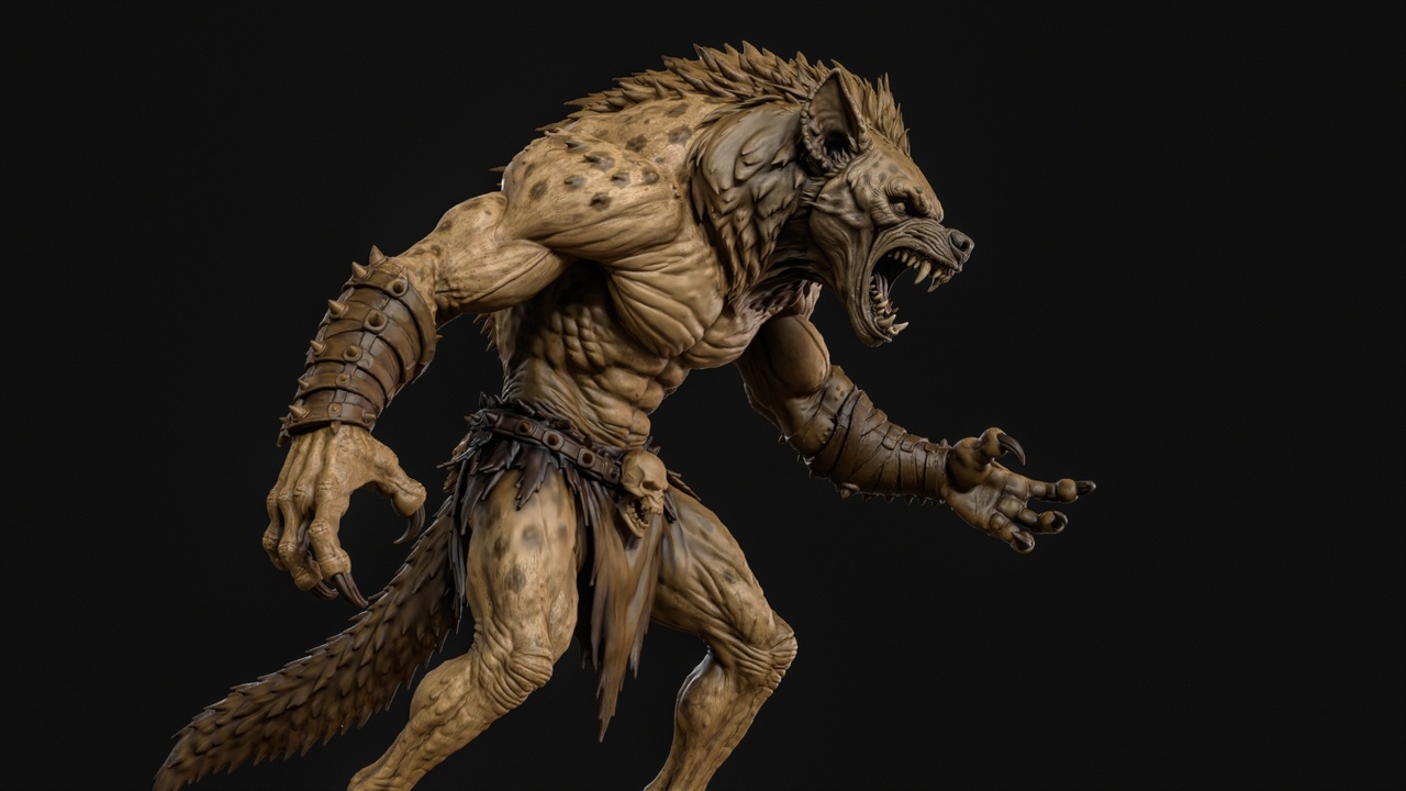 Media 1 for listing Fierce Hyena Beast 3D Print Ready