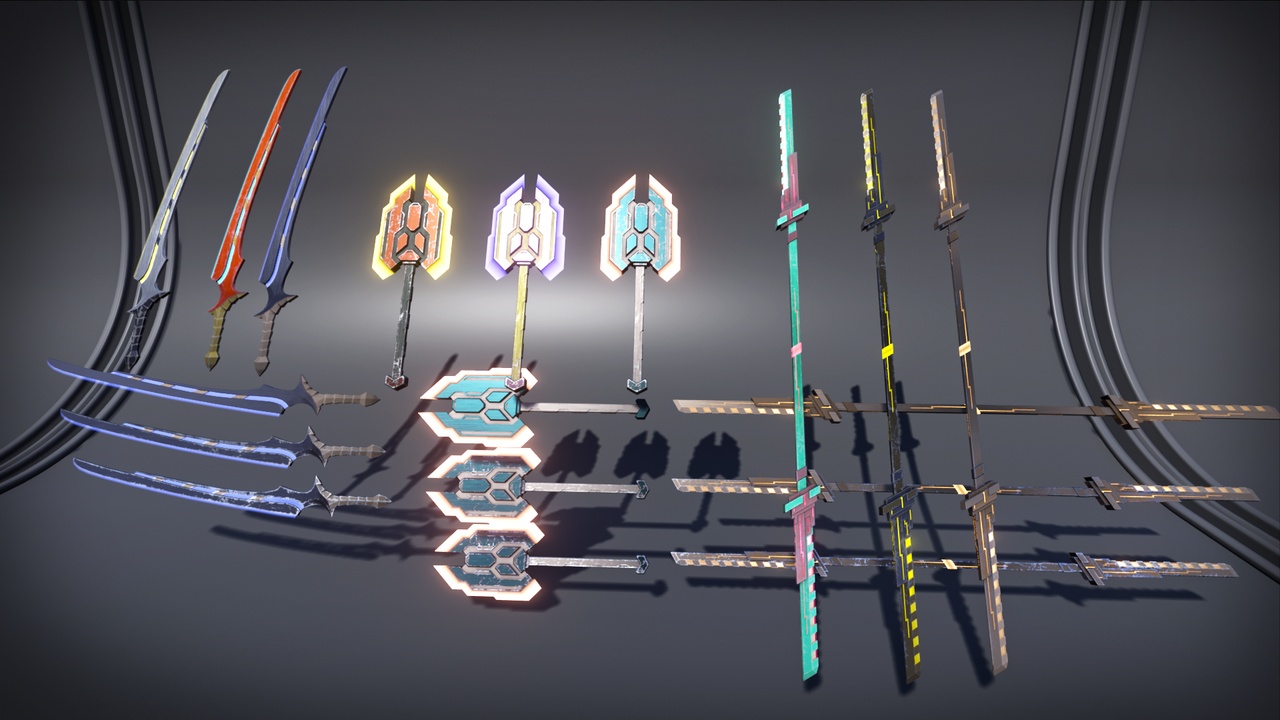 Media 1 for listing Scifi Melee Weapon Pack