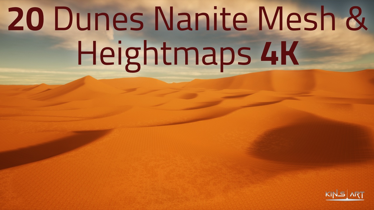 Media 1 for listing 20 Nanite Desert Mesh and Heightmaps + Auto blend material