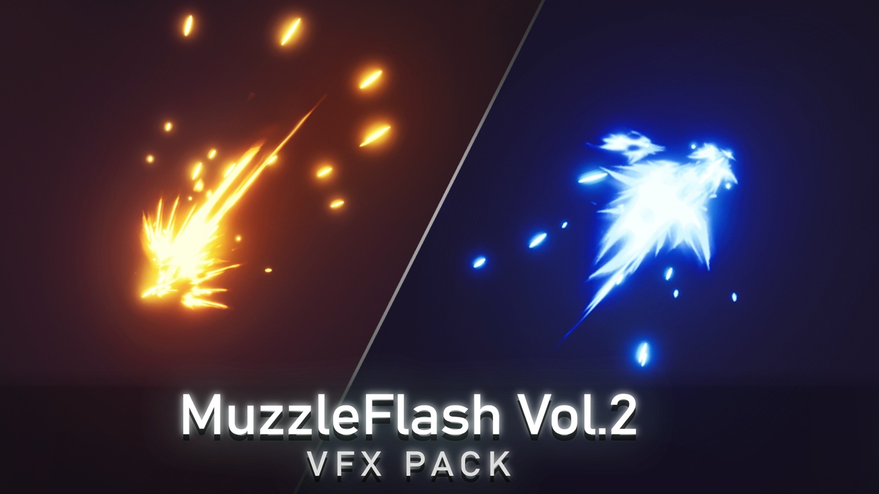 MuzzleFlash Vol 2 VFX Pack 枪口闪光粒子特效 虚幻5 UE4 - 盘古CG网-盘古CG网