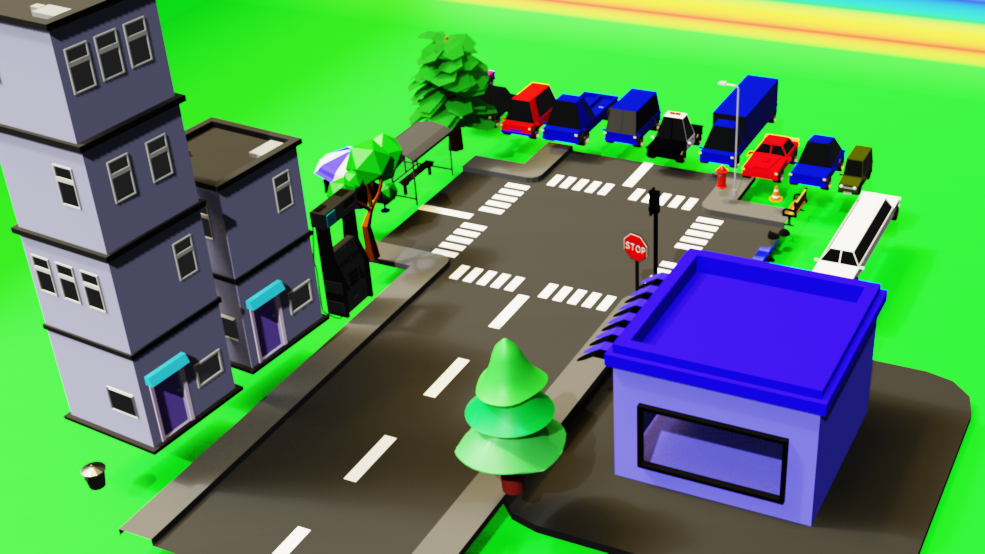 Low Poly City Pack - Stylized Urban Assets | Fab