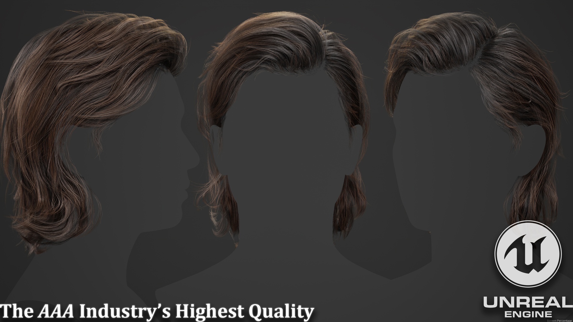 Media 1 for listing Flow Hair cut - Realtime Game Ready Hairstyle UE5
