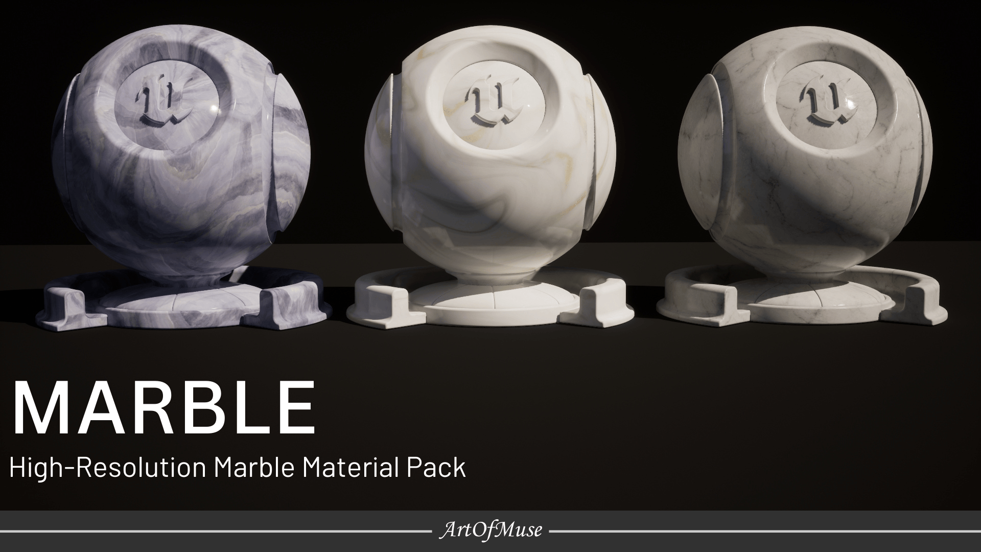 10 Pcs Marble Material 1 - 4K- PBR | Fab