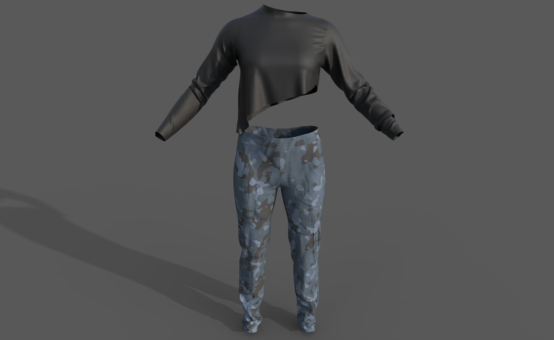 Media 1 for listing Blue Army Female Outfit for UE5.6x All MetaHuman Body Ready Rigged Outfit