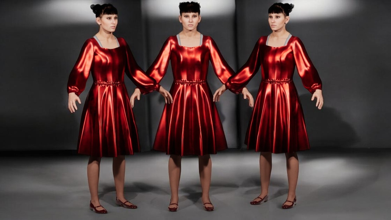 Media 1 for listing Square Neck Dress - Complete Outfit - Metahuman Compatible