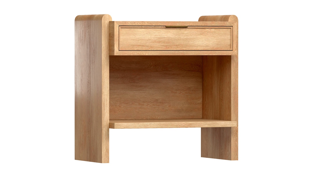 Media 1 for listing Nightstand wooden table with bronze handle