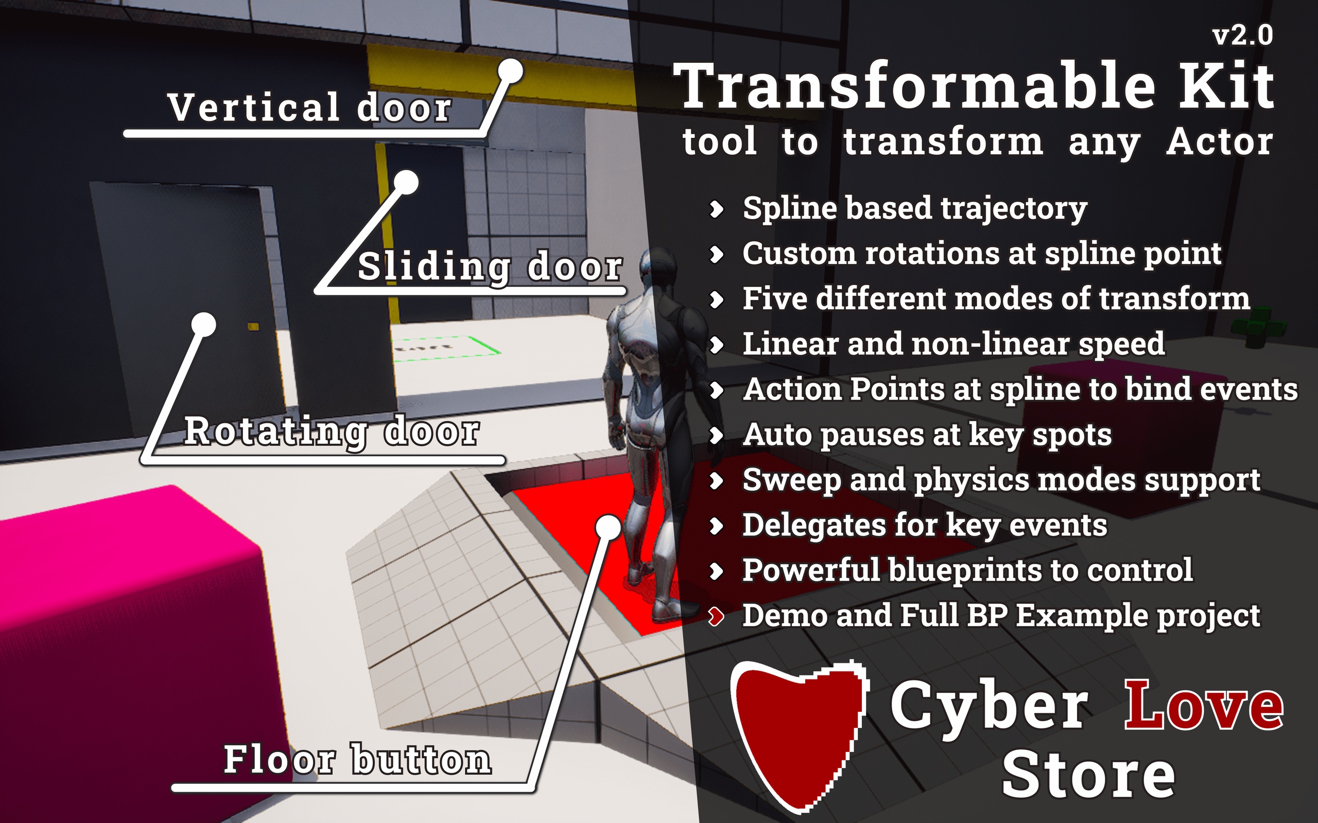 Media 1 for listing Transformable Kit - Spline Based Actor Transforms