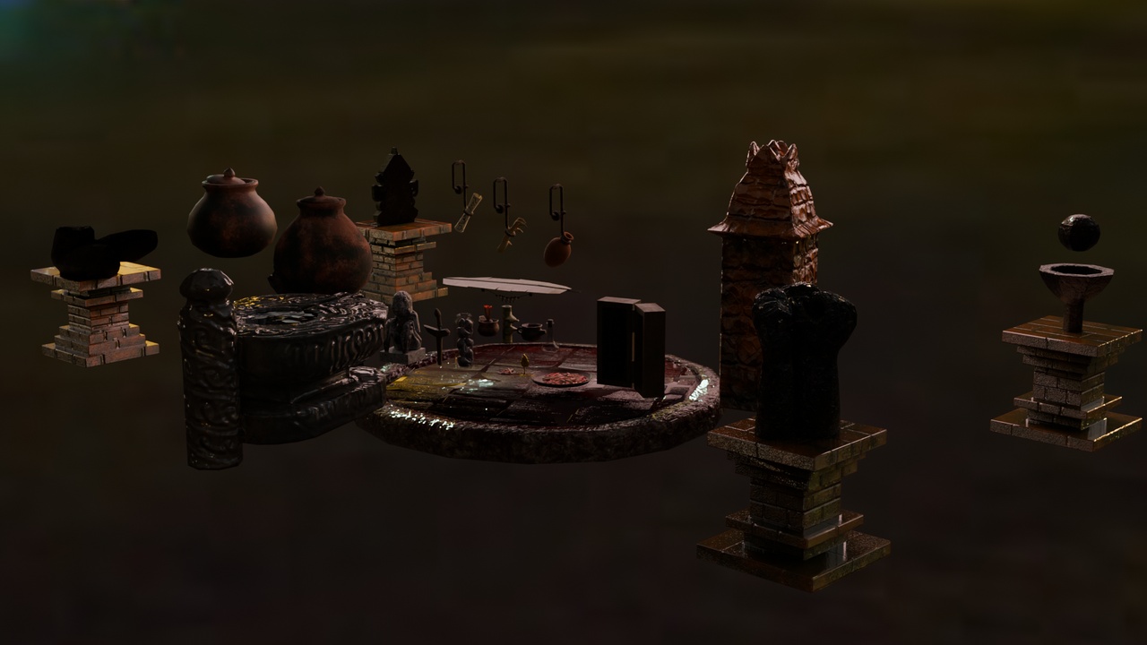 Dark Ritual Props Nusantara Mystic Props Pack 01 | Fab