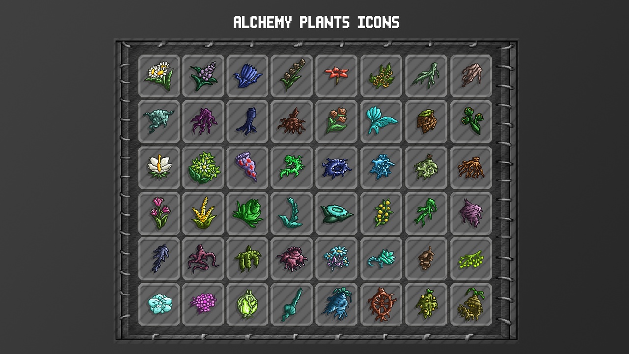 Media 1 for listing Alchemy Plants & Herbs Icon Pack