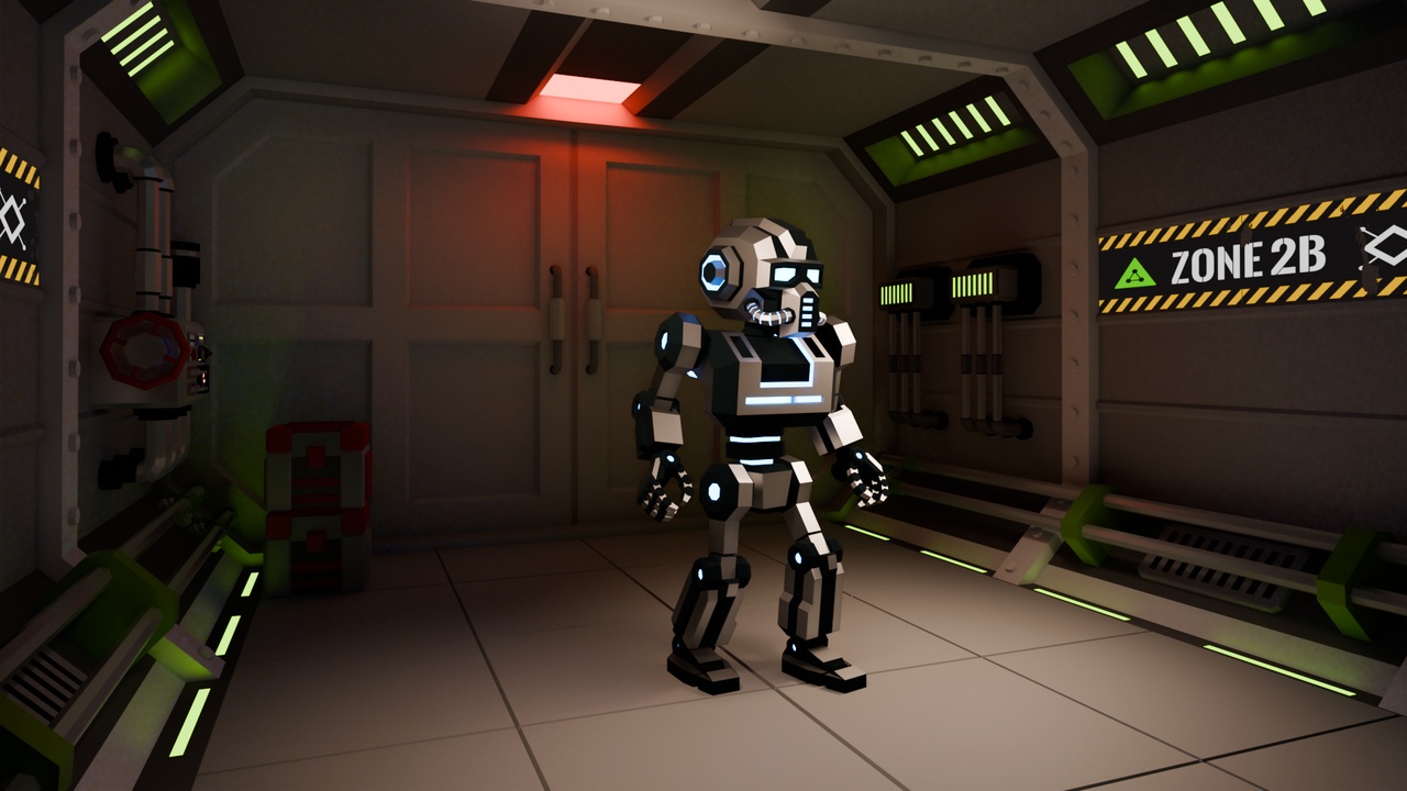 Media 1 for listing Sci-Fi Robot X-25.1 low-poly stylized