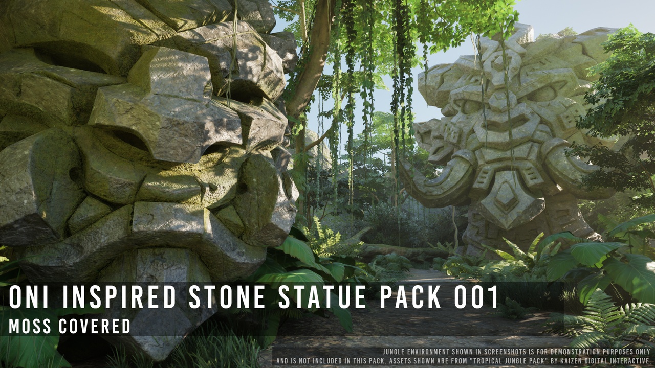 Média 1 pour l'article Oni Inspired Stone Statue Pack 001
