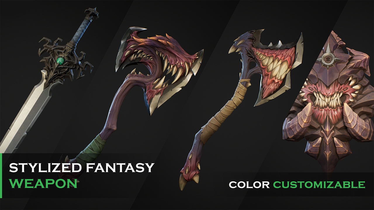 Media 1 for listing Stylized Fantasy Weapon 01