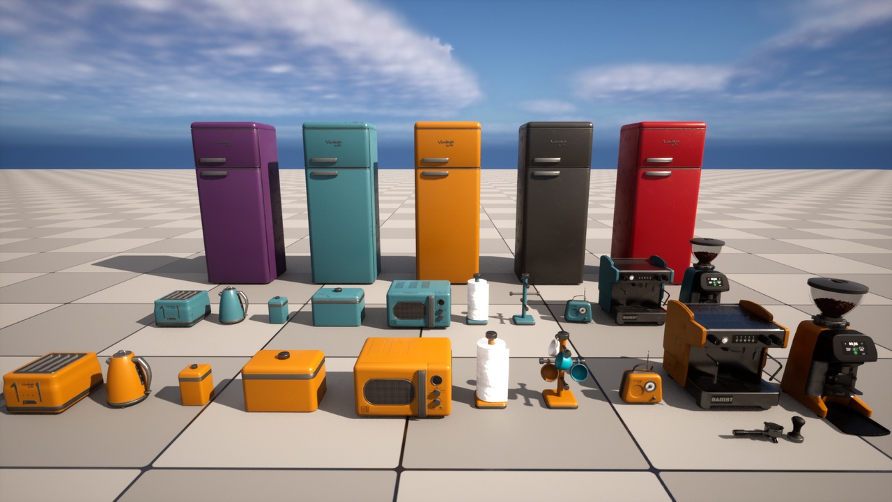 Media 1 for listing Kitchen Appliances Collection– Color Customizable