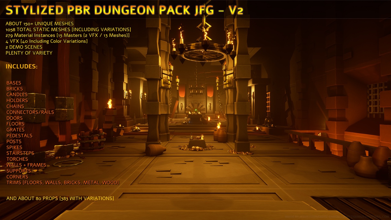 Media 1 for listing Stylized PBR Dungeon Pack - JFG - V2