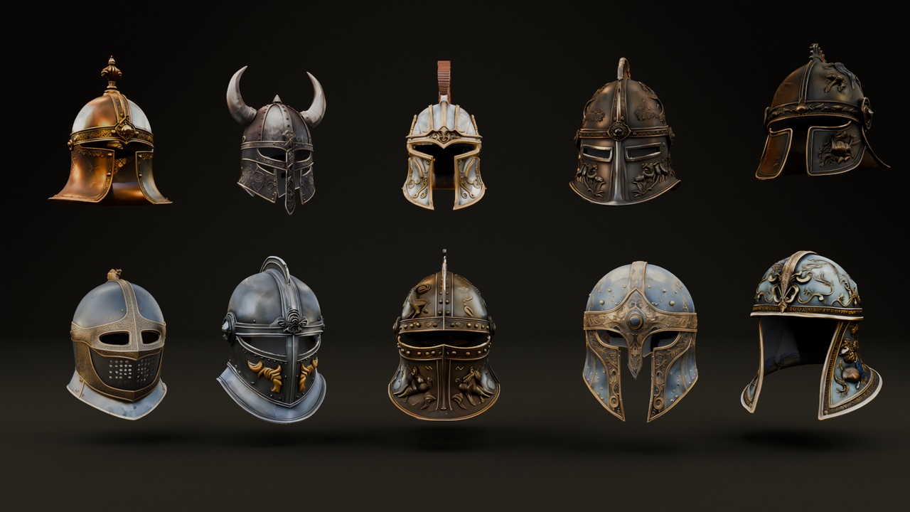 Media 1 for listing Medieval helmets legendary pack