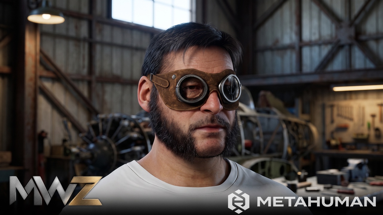 Media 1 for listing Vintage Leather Steampunk Pilot Goggles Headwear Accessory for 3D Characters